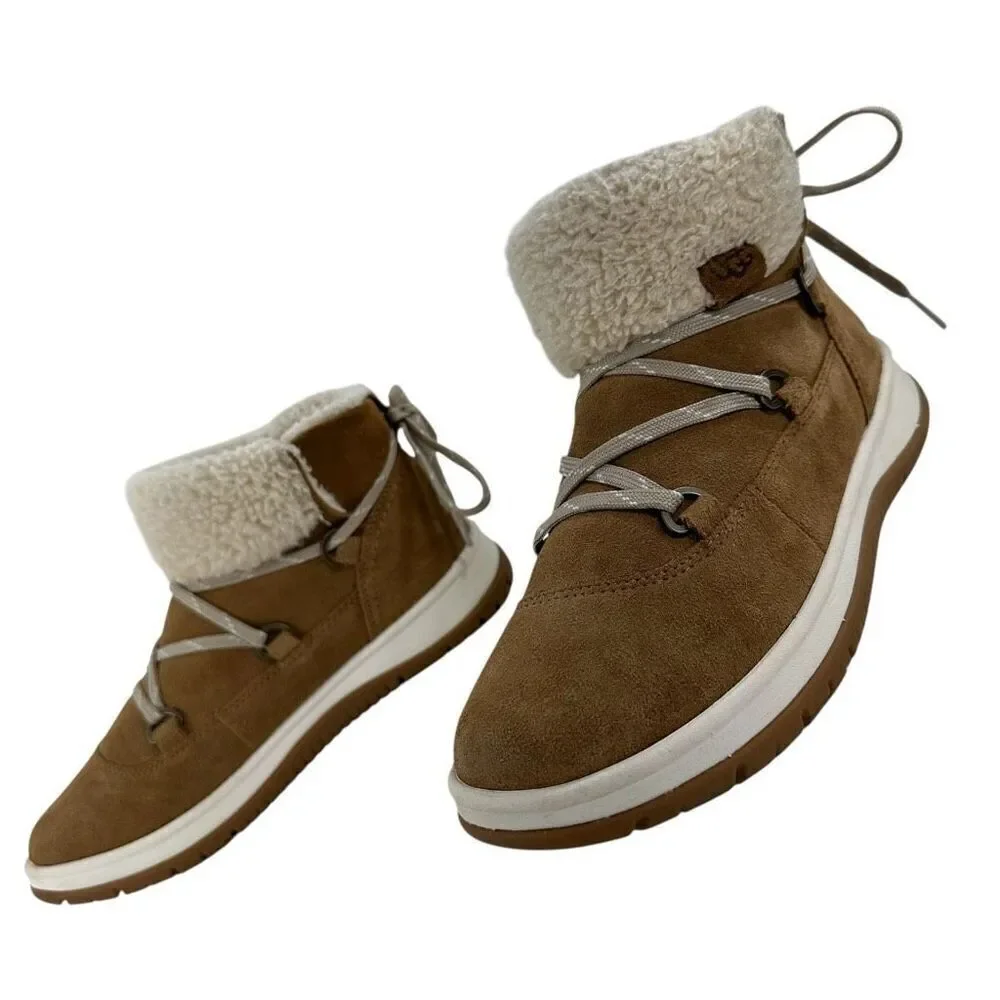 UGG Lakesider Heritage Lace Suede Leather Waterproof Boots Women’s Size 8